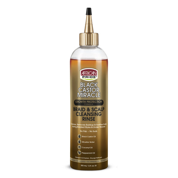 Black Castor Miracle Braid & Scalp Cleansing Rinse, 12oz