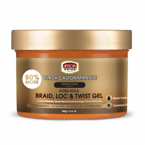 Black Castor Miracle Braid, Loc & Twist Gel 8oz