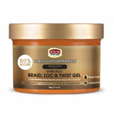Black Castor Miracle Braid, Loc & Twist Gel 8oz