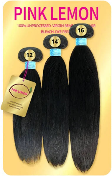 PINK LEMON 15A Virgin Remi Hair 3 pack ST.  Bundle