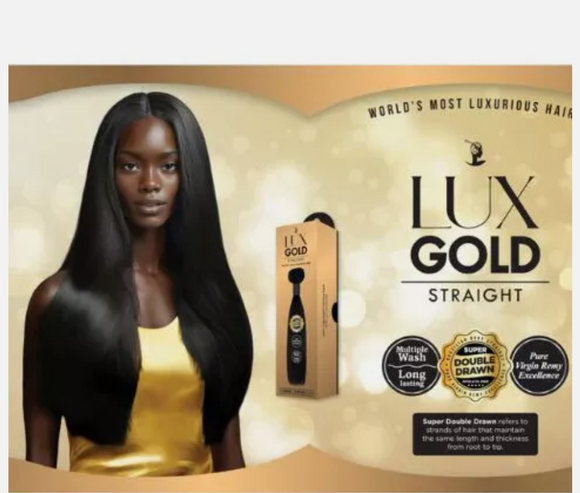 Premium Human Hair Remy Bundle- LUX GOLD- STRAIGHT (LGS)