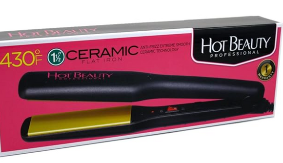 Kiss Products Hot Beauty Flat Iron, 1 inch