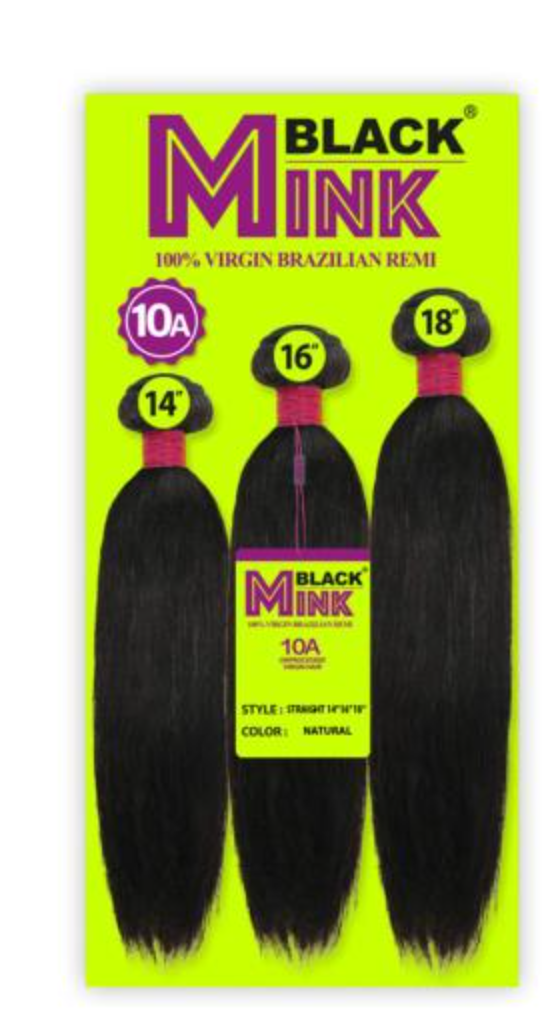 Black Mink Virgin Brazilian Remi Human Hair Weave 3 Bundles Straight