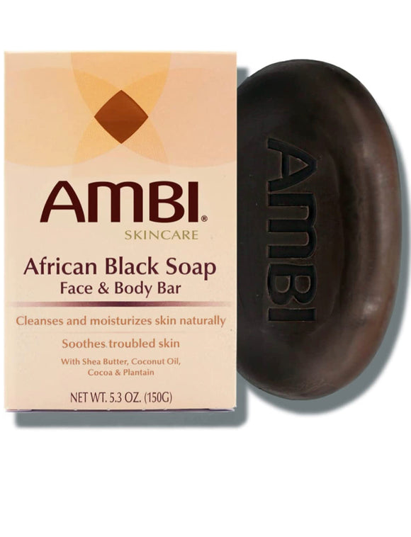 Ambi Skincare Cleansing African Black Soap with Shea Butter and Coconut Oil