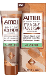 Ambi Even & Clear Fade Cream, Hydroquinone-free, Hyperpigmentation Treatment, Dark Spot Corrector