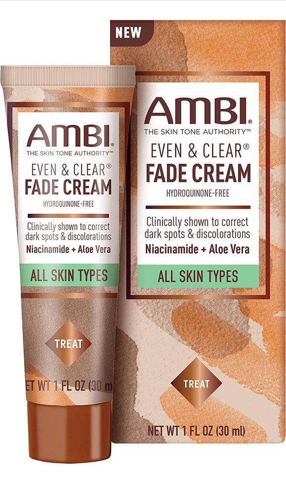 Ambi Even & Clear Fade Cream, Hydroquinone-free, Hyperpigmentation Treatment, Dark Spot Corrector