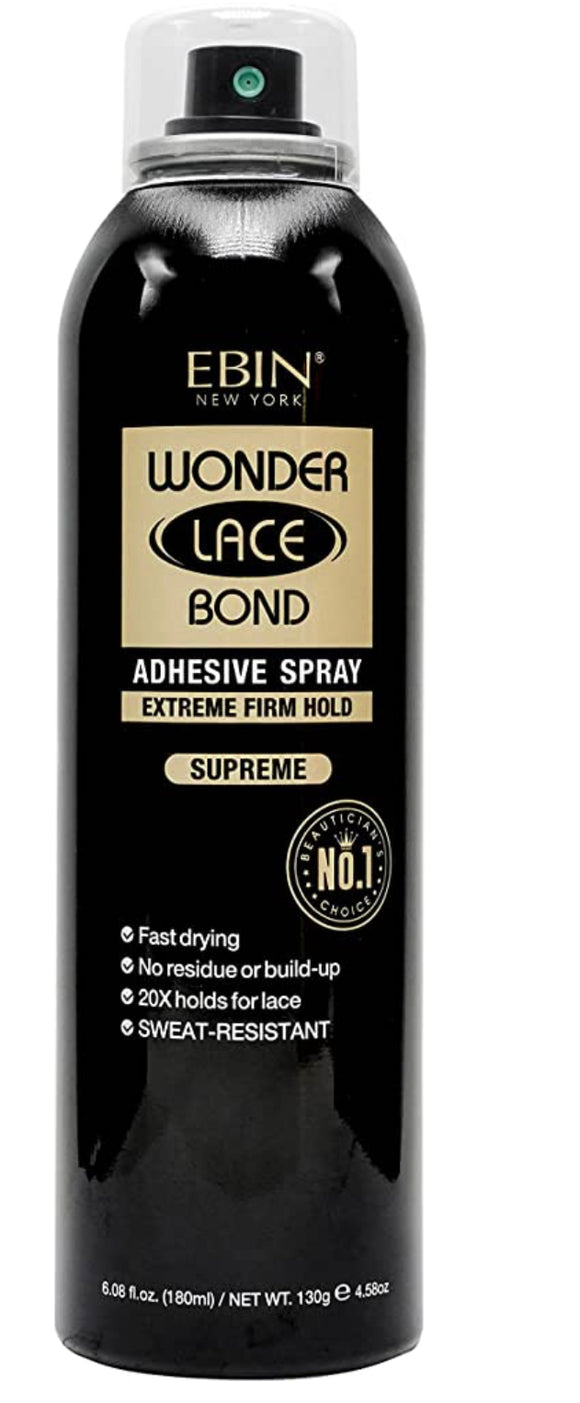 EBIN NEW YORK Wonder Lace Bond Adhesive Spray Supreme – Extreme Firm Hold 6.08oz/ 180ml