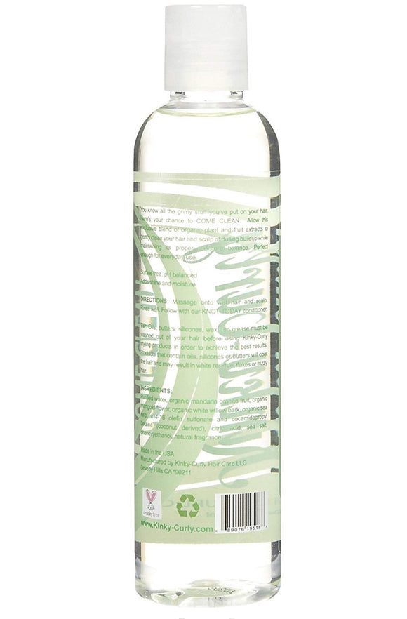 Kinky Curly Come Clean Natural Moisturizing Shampoo Sulfate Free 8 oz