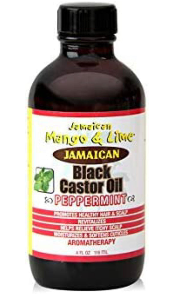 Jamaican Mango & Lime Black Castor oil, Peppermint, 4 Fl Oz