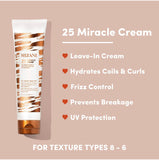 MIZANI 25 Miracle Leave-In Cream | Adds Lightweight Moisture & Touchable Softness | with Coconut Oil | for Curly Hair