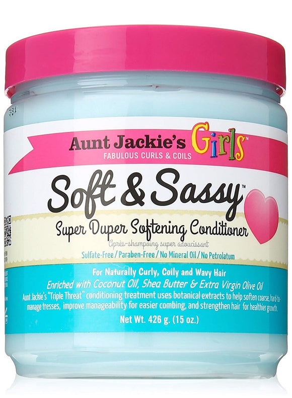 Aunt Jackie's Girls Soft and Sassy Super Duper Softening Conditioner, 15 oz