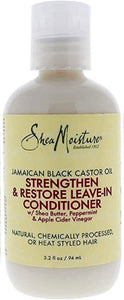 Shea Moisture Jamaican Black Castor Oil Strengthen & Restore Leave-In Conditioner, 3.2 oz
