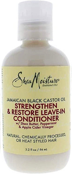 Shea Moisture Jamaican Black Castor Oil Strengthen & Restore Leave-In Conditioner, 3.2 oz