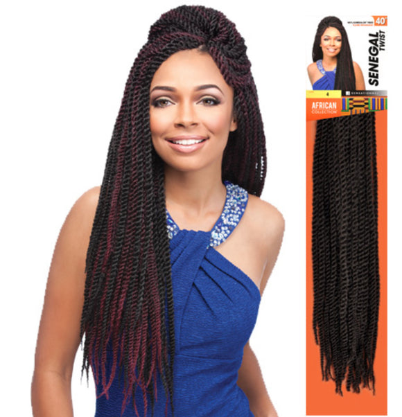 Sensationnel Synthetic Hair Braids African Collection Kanekalon Senegal Twist 40