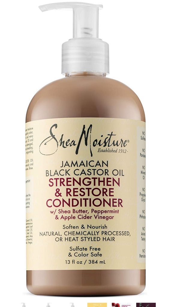 Shea Moisture Jamaican Black Castor Oil Strengthen & Restore Conditioner, 13 Oz