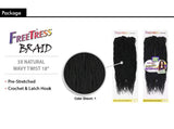 Freetress Synthetic Crochet Braid - 3X PRE-STRETCHED NATURAL WAVY TWIST 18"