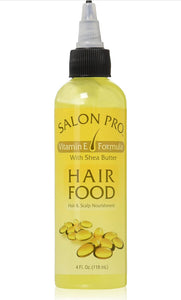 Salon Pro Hair Food, Vitamin E Formula With Shea Butter, 4 Ounce
