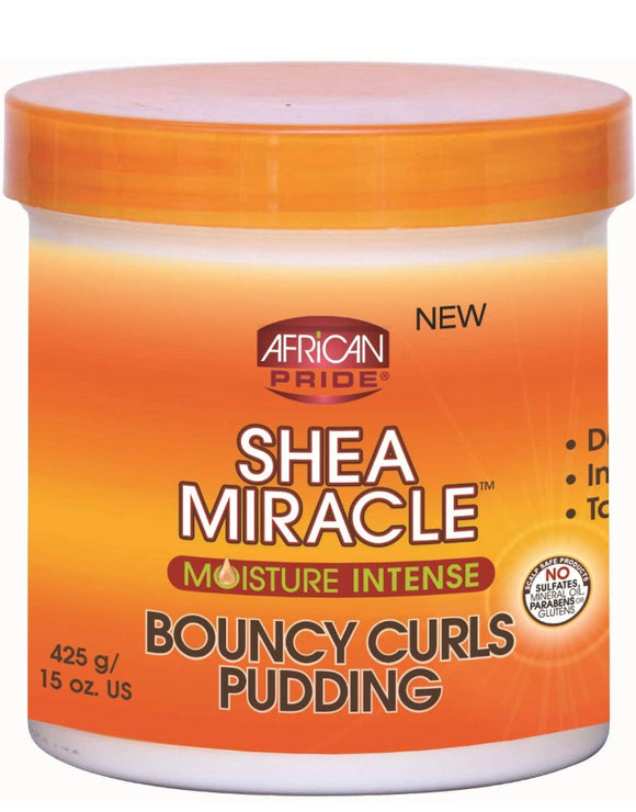 African Pride Shea Butter Miracle Bouncy Curls Pudding, 15oz