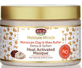 African Pride Moisture Miracle Moroccan Clay & Shea Butter Heat Activated Masque, 12oz
