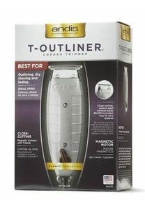 Andis 04710 Professional T-Outliner Beard/Hair Trimmer with T-Blade, Gray