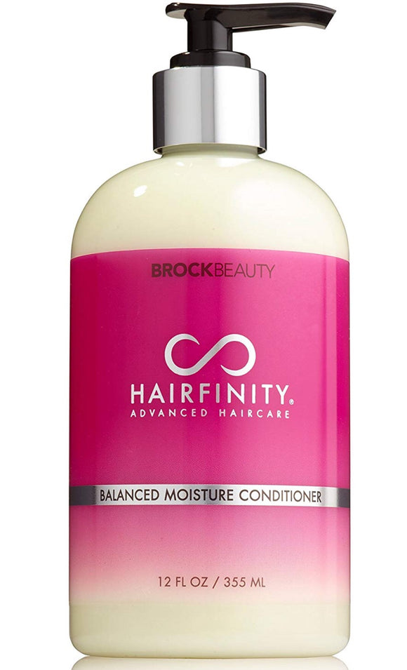 Hairfinity Balanced Moisture Conditioner for De-stressed, Healthy, Soft & Manageable Hair, 12 oz
