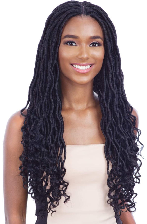 GORGEOUS LOC  Freetress Equal Synthetic Hand-Tied Lace Part Braid Wig