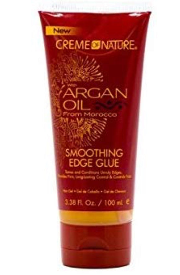 Creme of Natural Smoothing Edge Glue w Argan Oil, 3.38oz