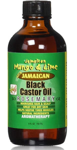 Jamaican Mango Black Castor Oil, Rosemary, 4oz