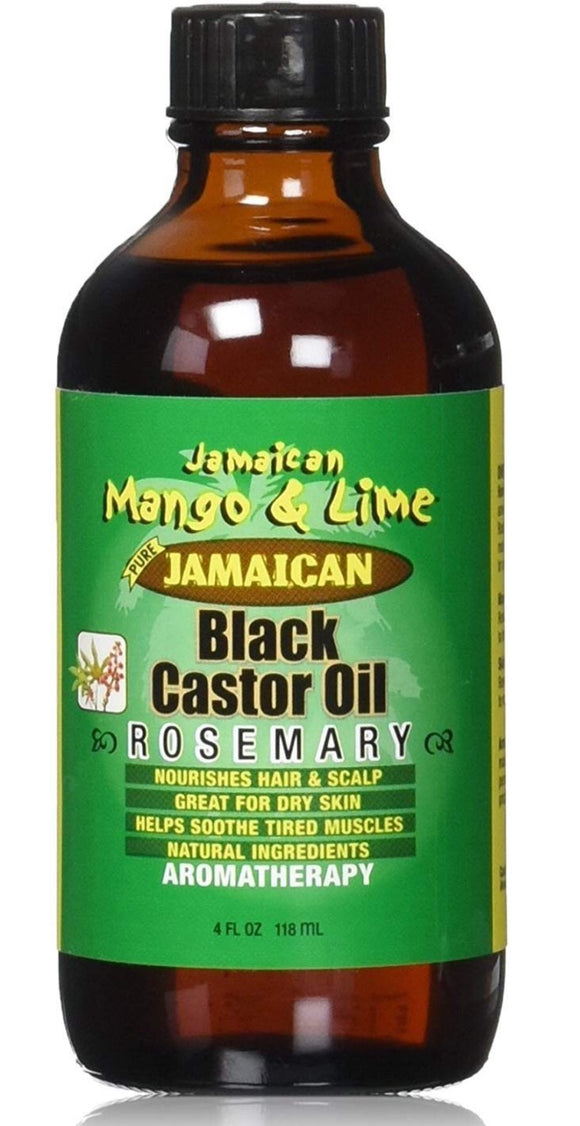 Jamaican Mango Black Castor Oil, Rosemary, 4oz