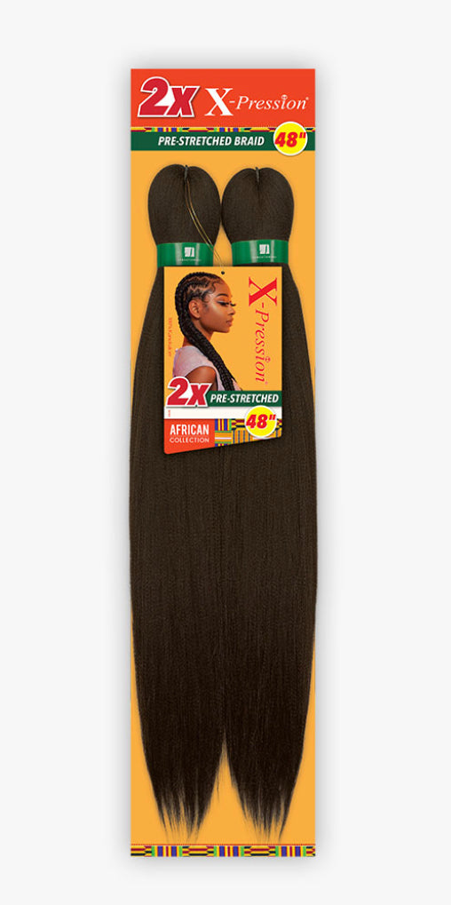 2X X-PRESSION PRE-STRETCHED BRAID 48″