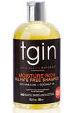 tgin Moisture Rich Sulfate Free Shampoo for Natural Hair, 13oz