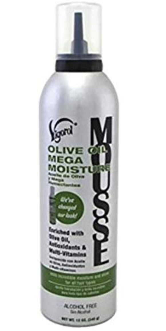 Vigorol Olive Oil Mega Moisture Mousse, 12oz