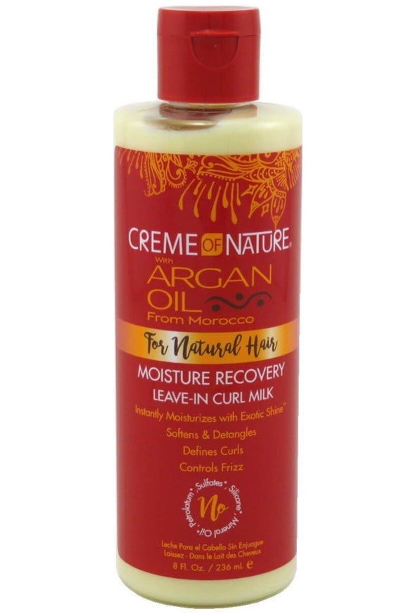 Creme of Nature with Argan Buttermilk leave-in curl milk, 8oz
