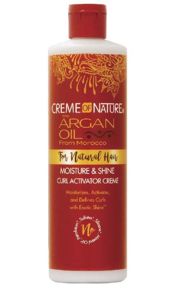 Creme of Nature with Argan Moisture & Shine Curl Activator Creme, 12oz