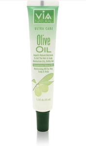 VIA Natural Ultra Care Olive Oil Concentrated Natural Oil 1.5oz - Imparts Natural Nutrients To Aid The Hair & Scalp Moisturizes Dry, Brittle Hair - 6 Pack