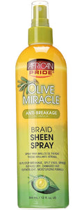African Pride Olive Miracle Braid Sheen Spray, 12oz